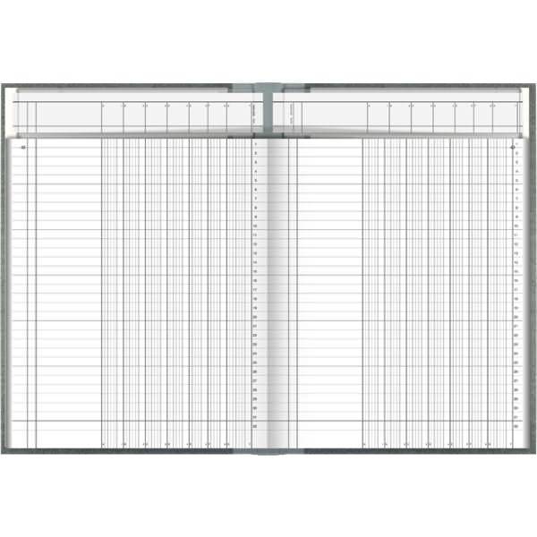Spaltenbuch A4 mit Kopfleiste 7 Spalten 96 Blatt hellblau