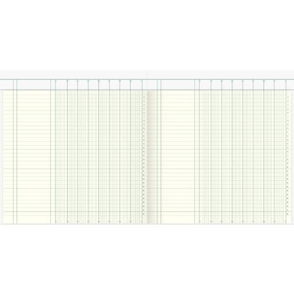 Geschäftsbuch 27,7x25,5cm 40 Blatt 8 Spalten Kopfleiste kariert toniert