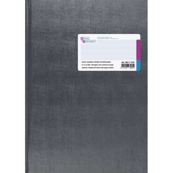 Geschäftsbuch A4 Kopfleiste kariert 96 Blatt