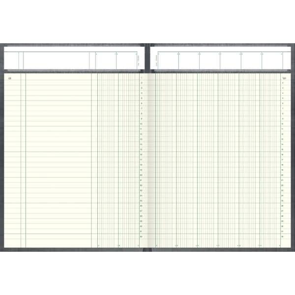 Spaltenbuch A4 mit Kopfleiste 8 Spalten 144 Blatt
