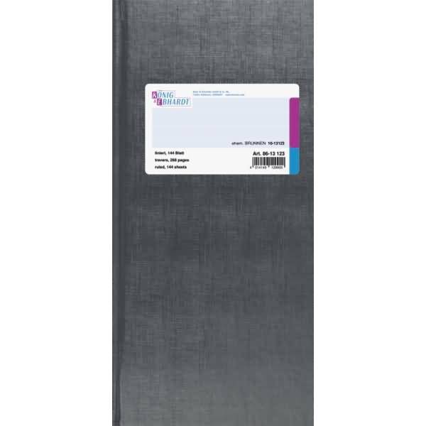 Geschäftsbuch 13,7x29,7cm liniert 144 Blatt Deckenband