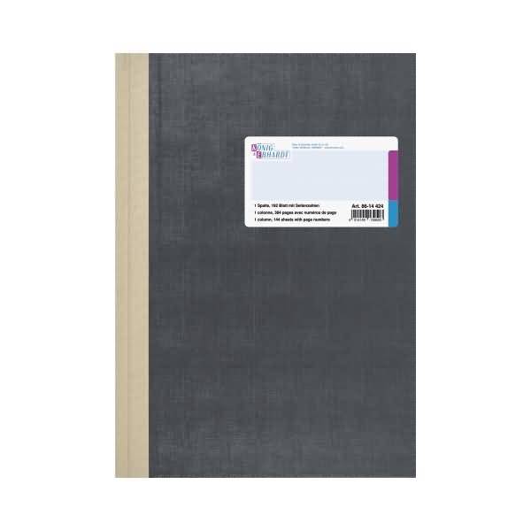 Geschäftsbuch A4 192 Blatt 1 Spalte Deckenband grau