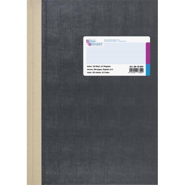 Geschäftsbuch A4 liniert 192 Blatt Deckenband grau