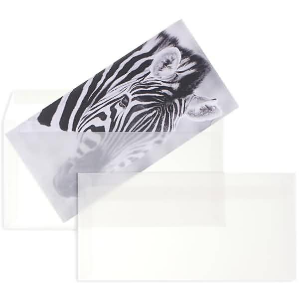 Briefumschläge DIN C6/5 110g/qm haftklebend VE=100 Stück transparent-weiß