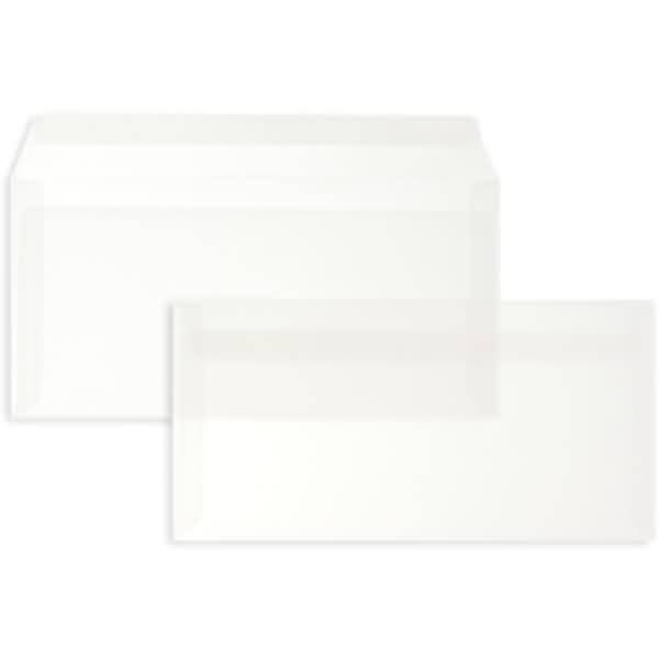 Briefumschläge DIN C6/5 110g/qm haftklebend VE=100 Stück transparent-weiß