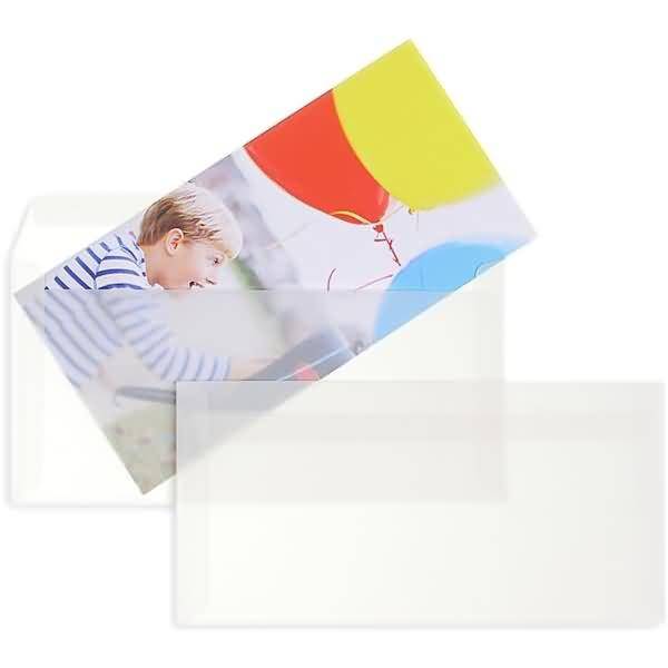 Briefumschläge DIN C6/5 110g/qm haftklebend VE=100 Stück transparent-weiß