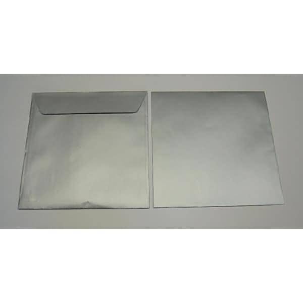 Briefumschläge 160x160mm 130g/qm haftklebend VE=100 Stück silber