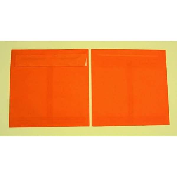 Briefumschläge Offset transparent 160x160mm 100g/qm HK VE=100 Stück tieforange