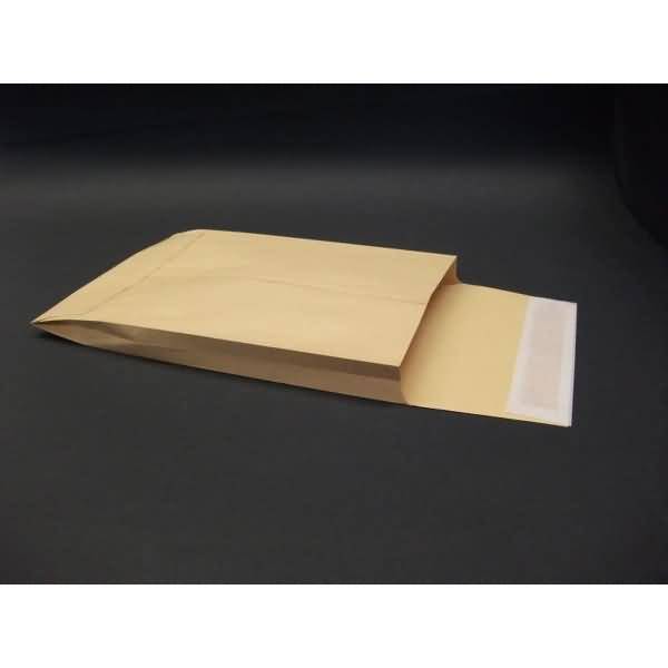 Faltentaschen 178x254x25mm 120g/qm haftklebend VE=125 Stück braun