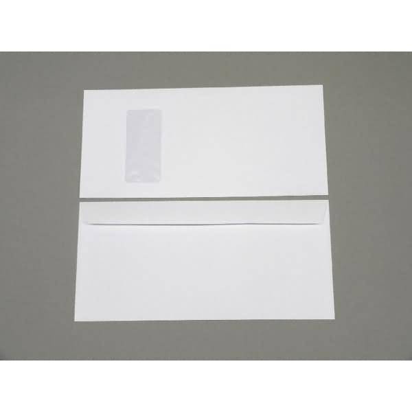 Briefumschläge 152x315mm 100g/qm gummiert Fenster VE=250 Stück weiß