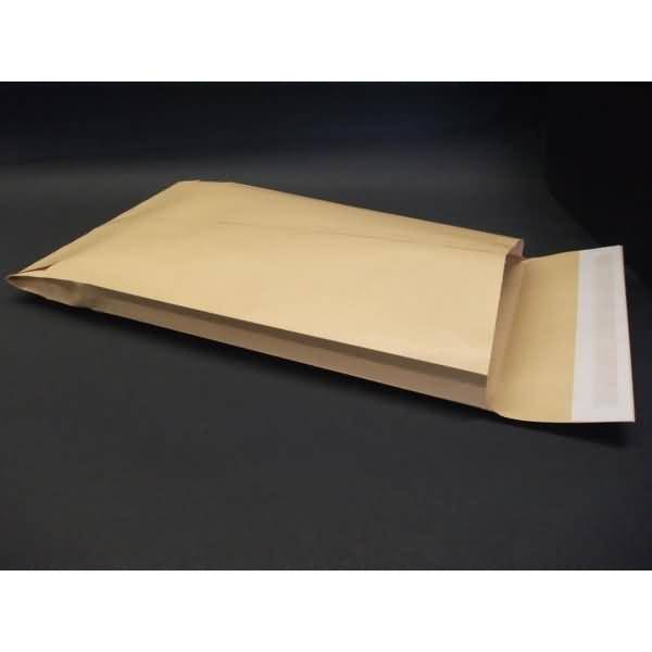 Faltentaschen 254x381x25mm 140g/qm haftklebend VE=125 Stück braun