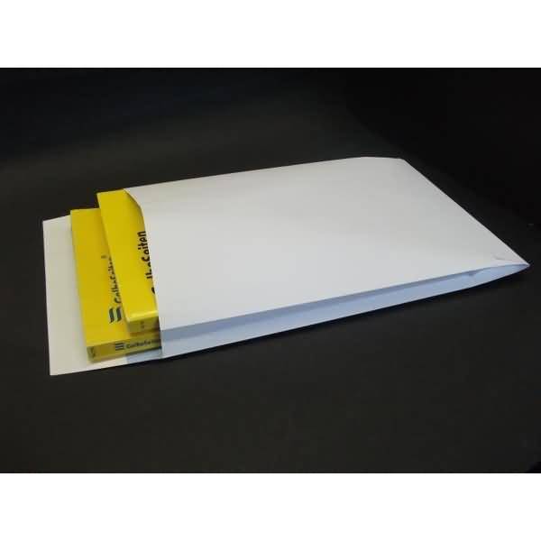 Faltentaschen 254x381x25mm 140g/qm haftklebend VE=125 Stück weiß