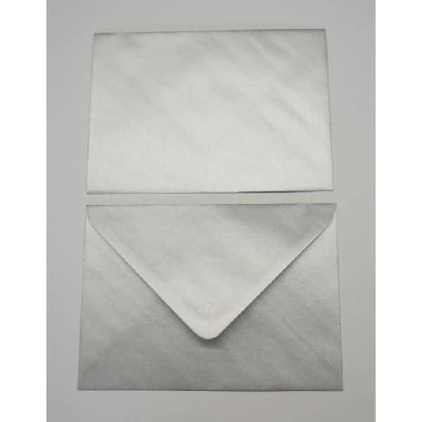 Briefumschläge 125x175mm (DIN B6) 100g/qm gummiert VE=100 Stück silber