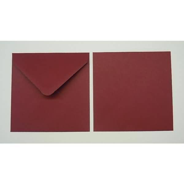 Briefumschläge 130x130mm 100g/qm gummiert VE=100 Stück bordeaux