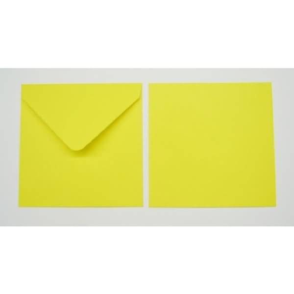 Briefumschläge 130x130mm 100g/qm gummiert VE=100 Stück gelb