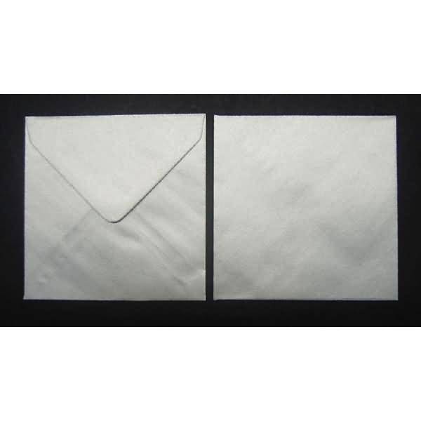 Briefumschläge 155x155mm 100g/qm gummiert VE=100 Stück silber