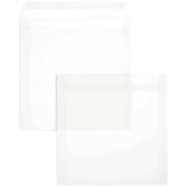 Briefumschläge Offset transparent 215x215mm 100g/qm HK VE=100 Stück weiß