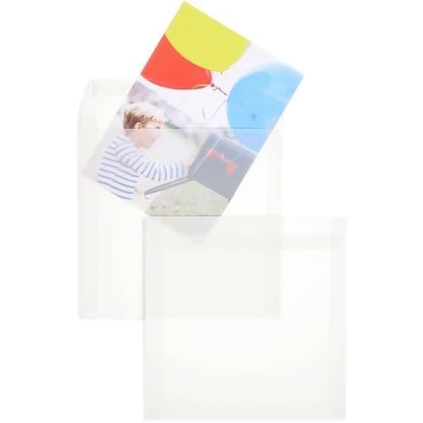 Briefumschläge Offset transparent 215x215mm 100g/qm HK VE=100 Stück weiß