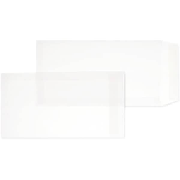 Versandtaschen 156x300mm 110g/qm haftklebend VE=100 Stück transparent-weiß