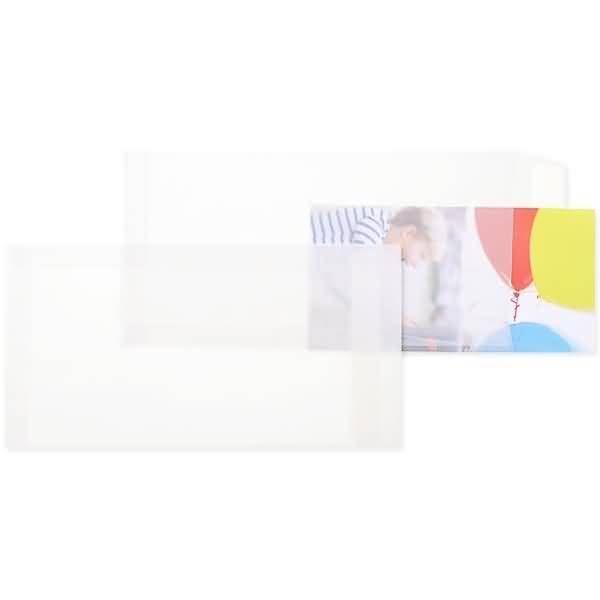 Versandtaschen 156x300mm 110g/qm haftklebend VE=100 Stück transparent-weiß