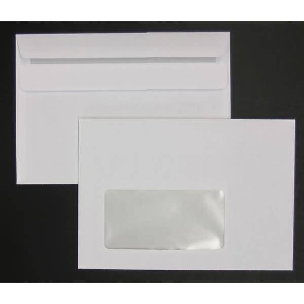 Briefumschläge C6 75g/qm selbstklebend Fenster VE=1000 Stück weiß