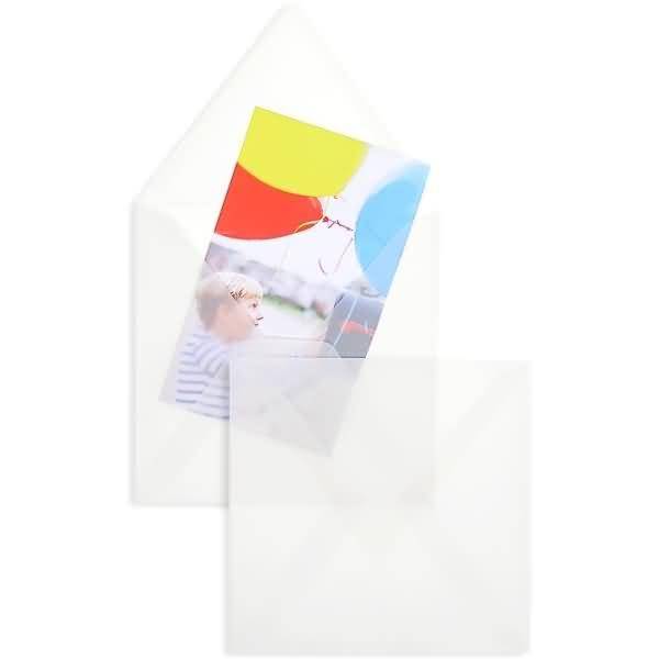 Briefumschläge Offset transparent 120x120mm 115g/qm NK VE=100 Stück weiß