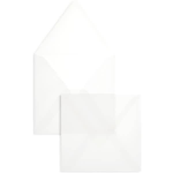 Briefumschläge 80x80mm 90g/qm gummiert VE=100 Stück transparent-weiß