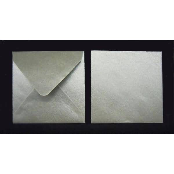 Briefumschläge 80x80mm 90g/qm gummiert VE=100 Stück silber