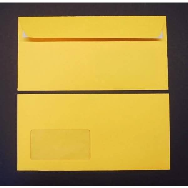 Briefumschläge DIN C6/5 100g/qm haftklebend Fenster VE=100 Stück goldgelb