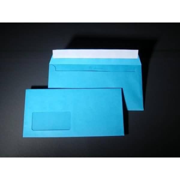 Briefumschläge DIN C6/5 100g/qm haftklebend Fenster VE=100 Stück königsblau