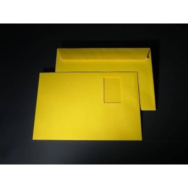Briefumschläge C4 120g/qm haftklebend Fenster VE=250 Stück goldgelb