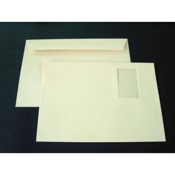 Briefumschläge C4 120g/qm haftklebend Fenster VE=250 Stück chamois