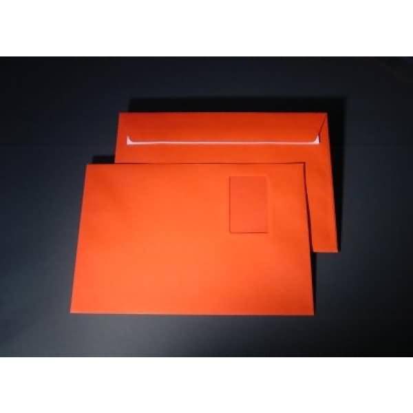 Briefumschläge C4 120g/qm haftklebend Fenster VE=250 Stück intensivrot