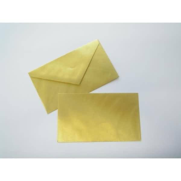 Briefumschläge 80x138mm 90g/qm gummiert VE=100 Stück gold