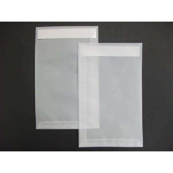 Versandtaschen 195x317mm 110g/qm haftklebend VE=100 Stück transparent-weiß