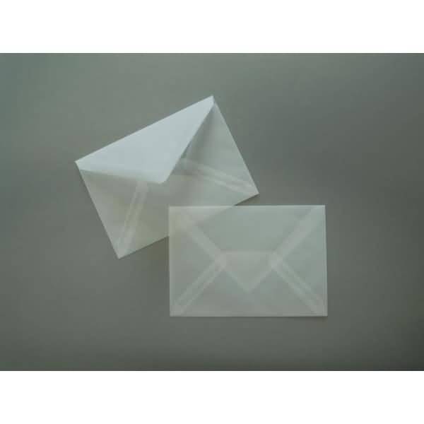 Briefumschläge 110x155mm 90g/qm gummiert VE=100 Stück transparent-weiß