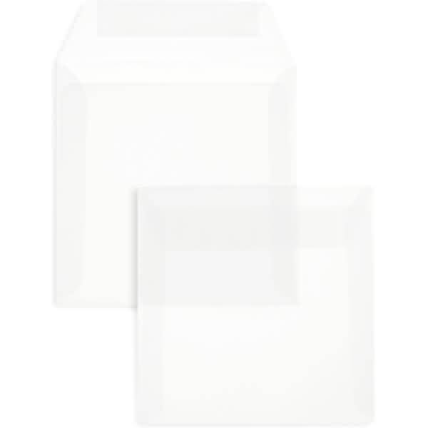 Briefumschläge 150x150mm 90g/qm haftklebend VE=100 Stück transparent-weiß