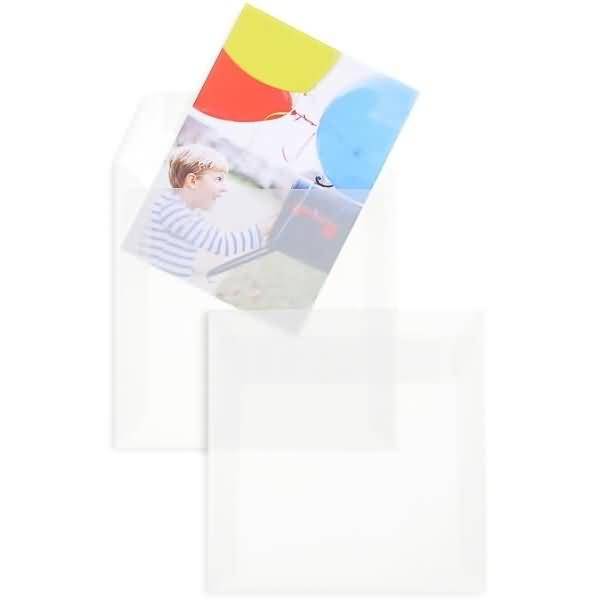 Briefumschläge 150x150mm 90g/qm haftklebend VE=100 Stück transparent-weiß