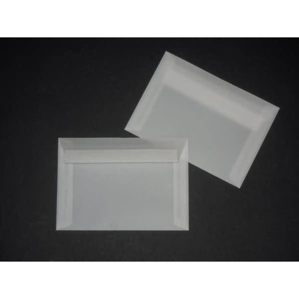 Briefumschläge Offset transparent 110x185mm 90g/qm HK VE=100 Stück weiß