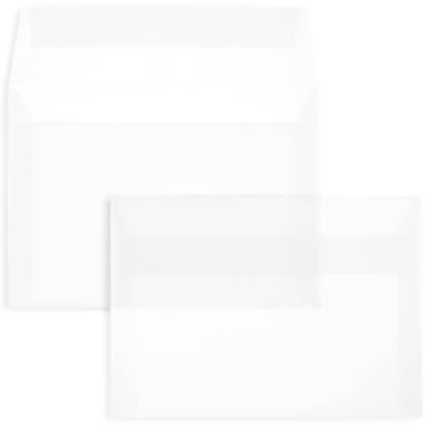 Briefumschläge 125x176mm (DIN B6) 115g/qm HK VE=100 Stück transparent-weiß