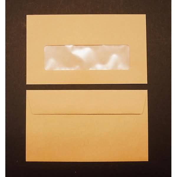 Briefumschläge 89x152mm 70g/qm gummiert Sonderfenster VE=1000 Stück braun