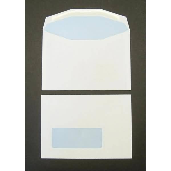 Kuvertierhüllen C6 80g/qm gummiert Sonderfenster VE=1000 Stück weiß