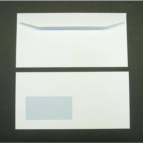 Kuvertierhüllen DINlang 90g/qm gummiert Sonderfenster VE=1000 Stück weiß