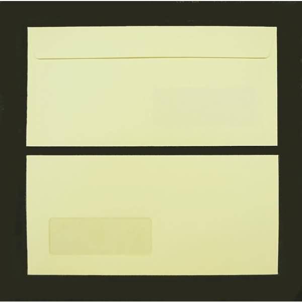 Briefumschläge DINlang 120g/qm haftklebend Sonderfenster VE=500 Stück sand