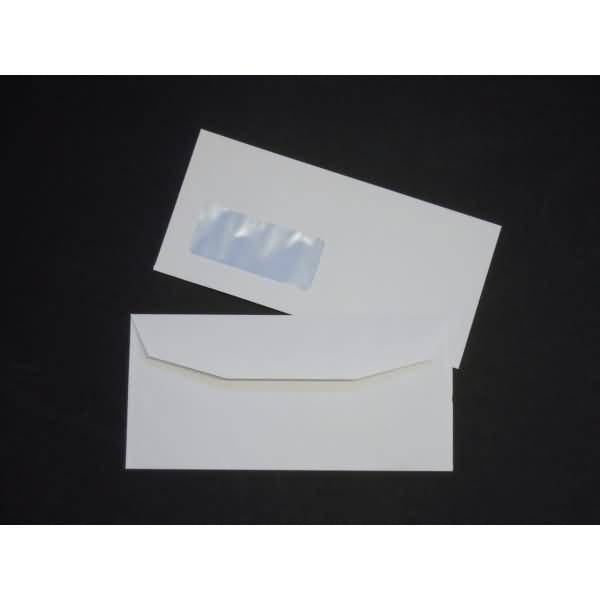 Briefumschläge 111x232mm 90g/qm gummiert Sonderfenster VE=1000 Stück weiß