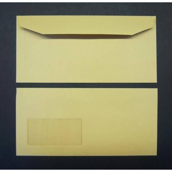 Kuvertierhüllen 114x235mm 80g/qm gummiert Sonderfenster VE=1000 Stück braun