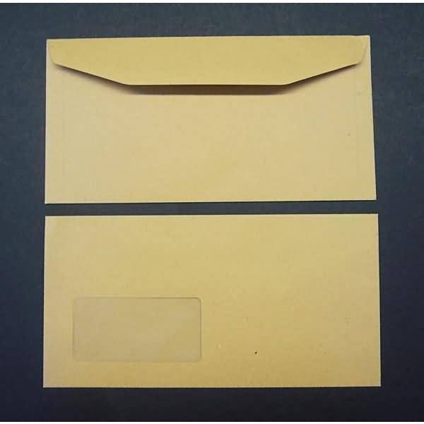 Kuvertierhüllen 121x235mm 80g/qm gummiert Sonderfenster VE=1000 Stück braun