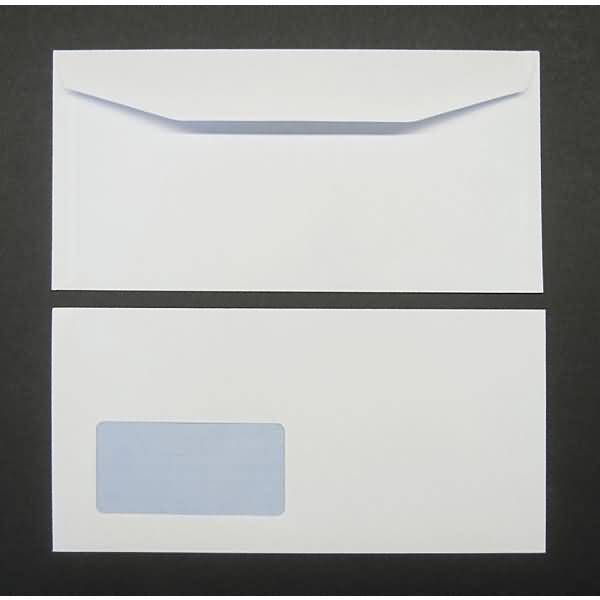 Kuvertierhüllen 121x235mm 90g/qm gummiert Sonderfenster VE=1000 Stück weiß