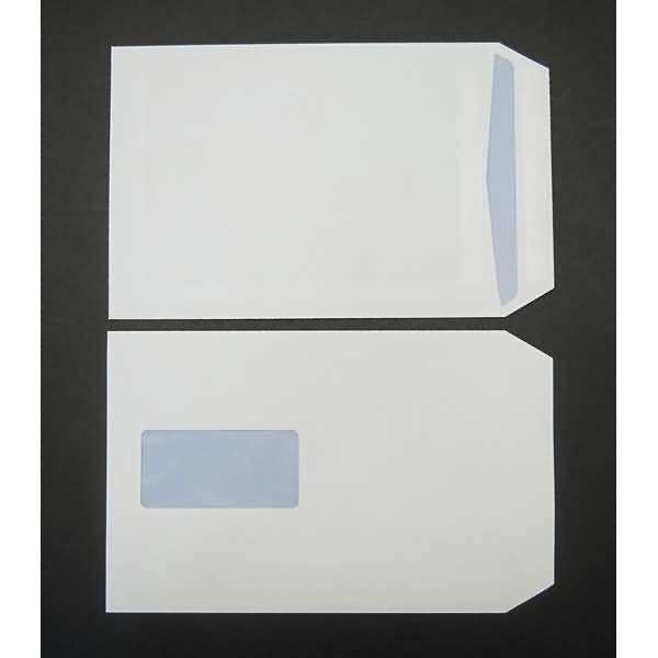 Versandtaschen C5 100g/qm selbstklebend Fenster VE=500 Stück weiß