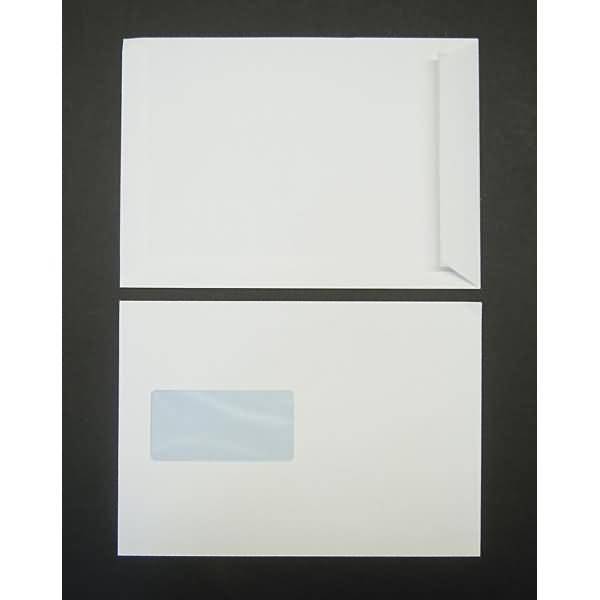 Versandtaschen C5 100g/qm haftklebend Fenster VE=500 Stück weiß